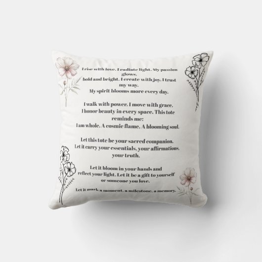 Cosmic Comfort • October Birth Flower Throw Pillow Kussen (Achterkant)