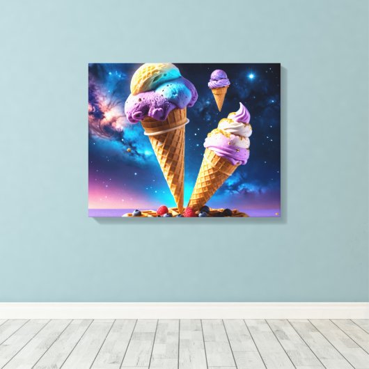 Cosmic Cones Canvas Afdruk (Insitu (Houten vloer))