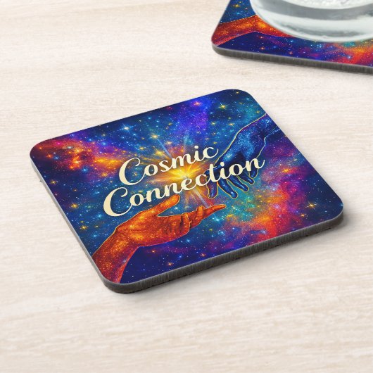🪐 Cosmic Connection Coaster Bier Onderzetter (Linkerzijde)