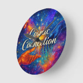 🪐 Cosmic Connection Decorative Clock Ronde Klok (Hoek)