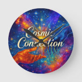 🪐 Cosmic Connection Decorative Clock Ronde Klok (Voorkant)