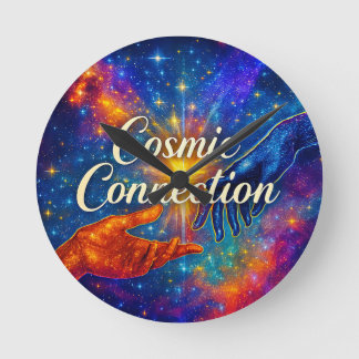 🪐 Cosmic Connection Decorative Clock Ronde Klok
