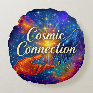 🪐 Cosmic Connection Decorative Pillow Rond Kussen