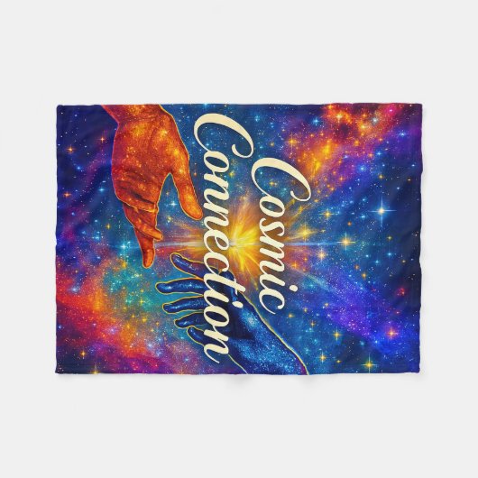 🪐 Cosmic Connection Fleece Blanket 30x40 (Voorkant (Horizontaal))