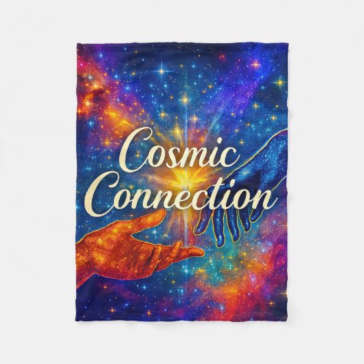 🪐 Cosmic Connection Fleece Blanket 30x40 Deken (Voorkant)