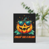 Cosmic Cool Jack-O-Space Aankondigingskaart (Staand voorkant)