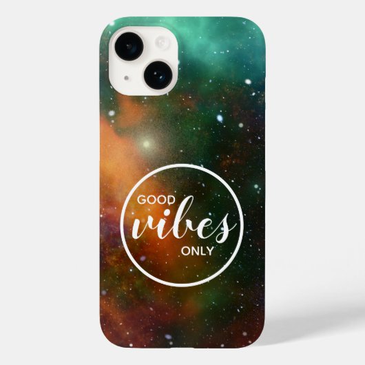 Cosmic Cosmos Space Good Vibes Only Galaxy Case-Mate iPhone Case (Achterkant)