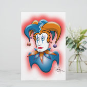 Cosmic Court Jester Briefpapier (Staand voorkant)