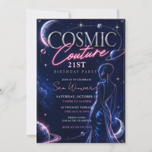 Cosmic Couture 21e verpartij Kaart (Voorkant)
