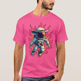 Cosmic Cowboy - Astronaut in Flames T-shirt