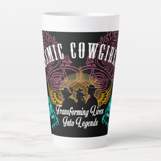 Cosmic Cowgirl - Lives in Legends Latte Mok (Voorkant)