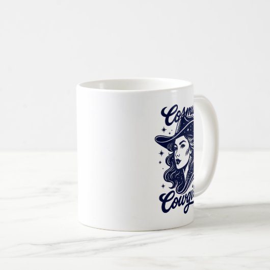 Cosmic Cowgirl Retro Western Space Aesthetic Mug Koffiemok (Voorkant rechts)