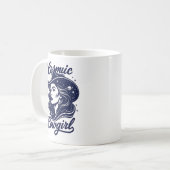 Cosmic Cowgirl Retro Western Space Aesthetic Mug Koffiemok (Voorkant links)