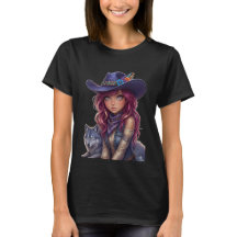 Cosmic Cowgirl & Spirit Wolf Watercolor Magie