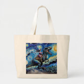 Cosmic Cowgirl Voyage - Dino Ride Canvas tas (Voorkant)