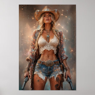 Cosmic Cowgirl Wild Hart Geest Poster