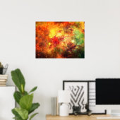 Cosmic Cradle-original art poster-space oranje Poster (Thuiskantoor)