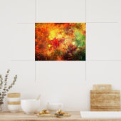 Cosmic Cradle-original art poster-space oranje Poster (Keuken)
