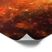 Cosmic Cradle-original art poster-space oranje Poster (Hoek)
