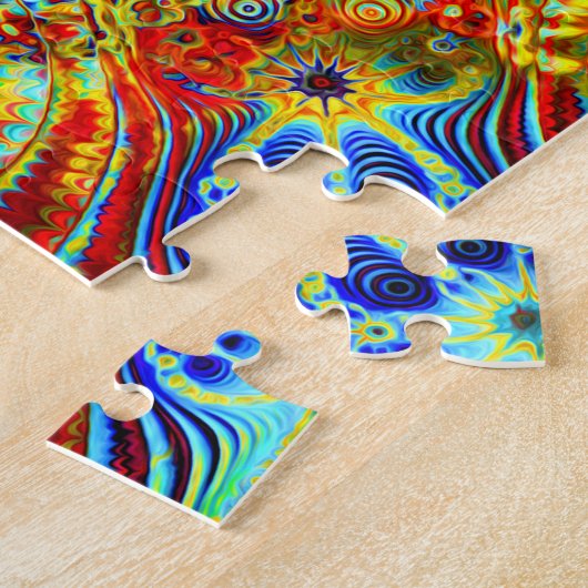 Cosmic Creatrip2 - Psychedelic trippy-ontwerp Legpuzzel (Zijkant)