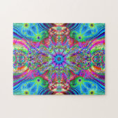Cosmic Creatrip - Psychedelic trippy-ontwerp Legpuzzel (Horizontaal)