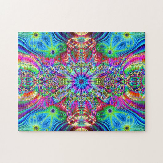 Cosmic Creatrip - Psychedelic trippy-ontwerp Legpuzzel (Horizontaal)