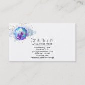 *~* Cosmic Crystal Gold Stars Gemstone Universe Visitekaartje (Achterkant)