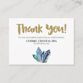 *~* COSMIC CRYSTAL - Logo DANK U QR AP8-Review Informatiekaartje (Voorkant)