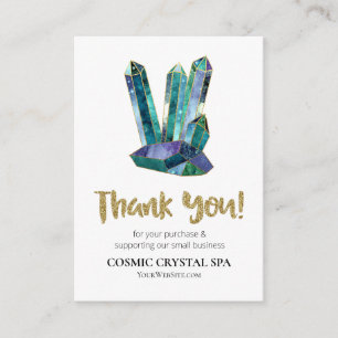*~* COSMIC CRYSTAL Review DANK U LOGO AP8 QR Informatiekaartje
