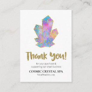 *~* COSMIC CRYSTAL Review DANK U LOGO QR AP8 Informatiekaartje