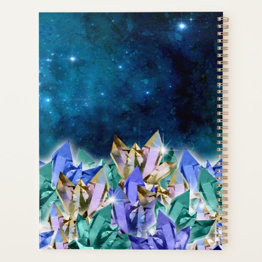 Cosmic Crystals Unicorn Planner (Achterkant)