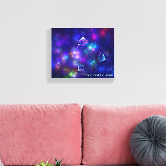 Cosmic Cubes Canvas Afdruk (Insitu (Woonkamer))