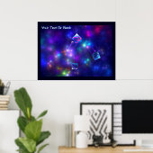 Cosmic Cubes Poster (Thuiskantoor)