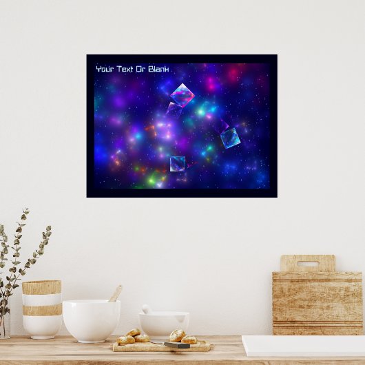 Cosmic Cubes Poster (Keuken)