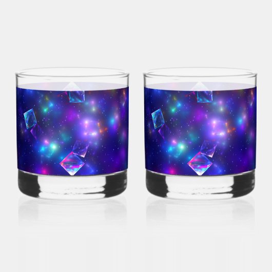 Cosmic Cubes Whisky Glas (Achterkant)