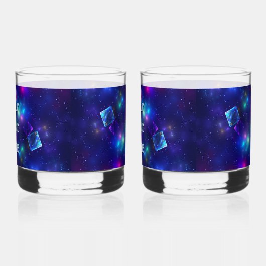Cosmic Cubes Whisky Glas (Links)