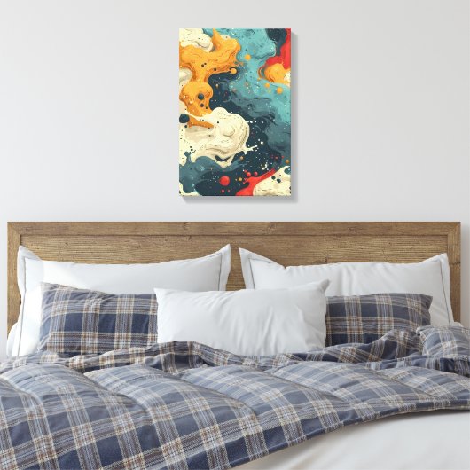 Cosmic Currents Canvas Afdruk (Insitu (Slaapkamer))