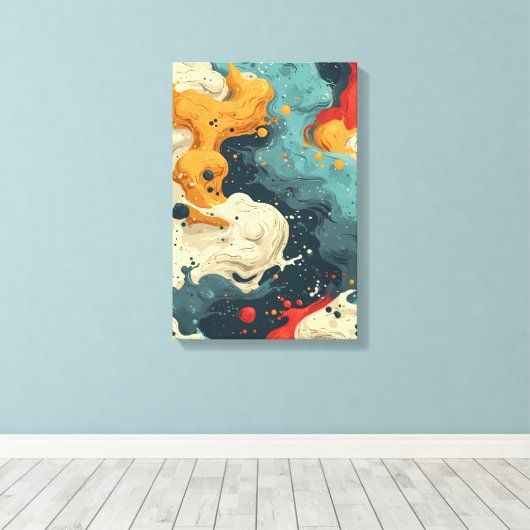 Cosmic Currents Canvas Afdruk (Insitu (Houten vloer))