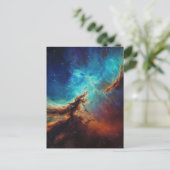 Cosmic Dance - Painterly Style Space Art Briefkaart (Staand voorkant)