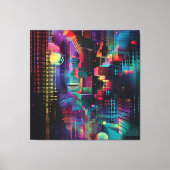 Cosmic Data Scape Canvas Afdruk (Voorkant)