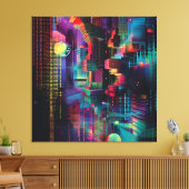 Cosmic Data Scape Canvas Afdruk (Insitu (Woonkamer))