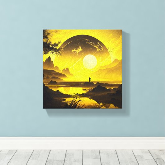 Cosmic Dawn Canvas Afdruk (Insitu (Houten vloer))