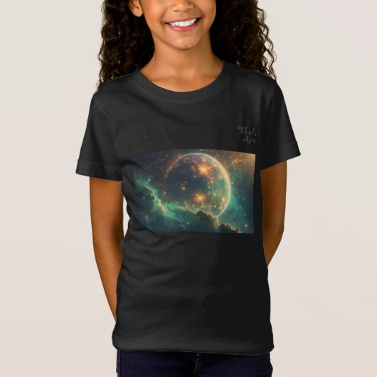 Cosmic Dawn Nebula Design T-shirt (Voorkant)