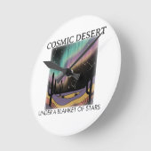 Cosmic Desert Aurora • Western Retro (NO NUMBERS) Ronde Klok (Hoek)