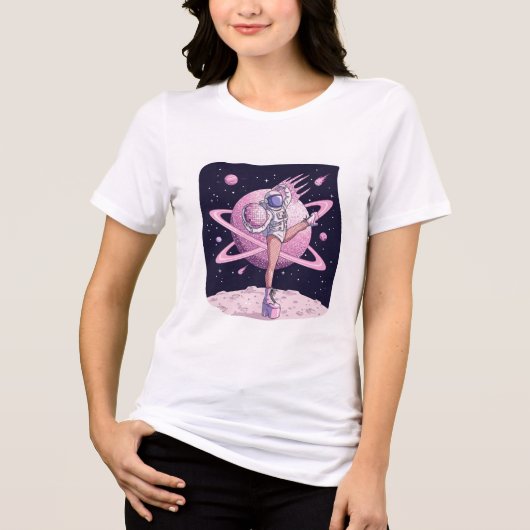 Cosmic Disco Astronaut T-shirt 💫💖 (Voorkant)