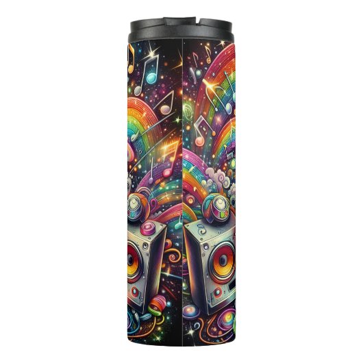 Cosmic DJ Setup Muziek Extravaganza Thermosbeker (Achterkant)