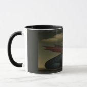 Cosmic Dragon and White Kitten Surreal Art Mug Mok (Links)