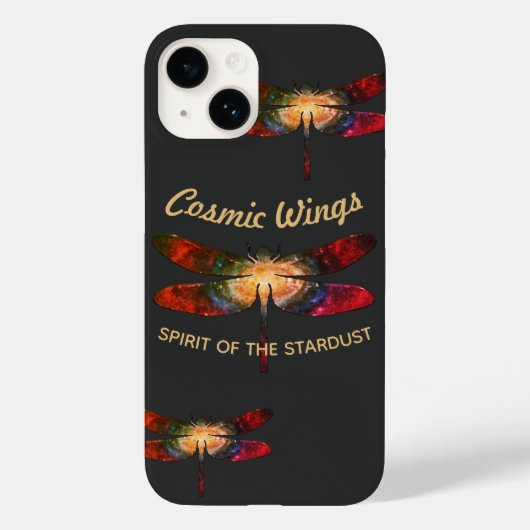 Cosmic Dragonfly • Galaxy Wings & Nebula Trails Case-Mate iPhone Case (Achterkant)