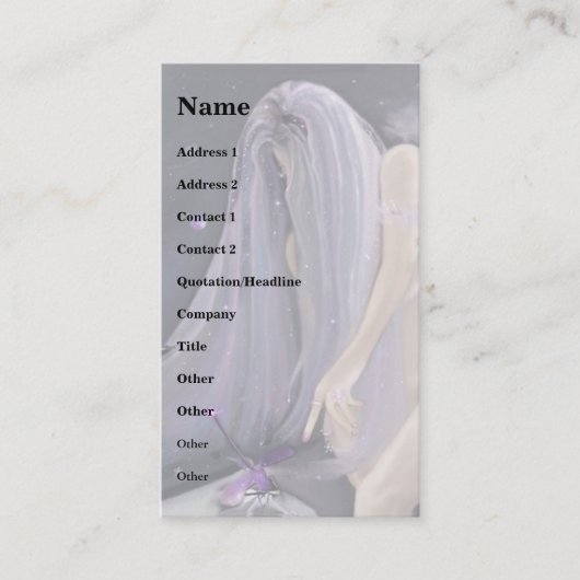 Cosmic Dragonfly Visitekaartje (Voorkant)