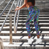 Cosmic Dream Grunge Ink Leggings - Fun